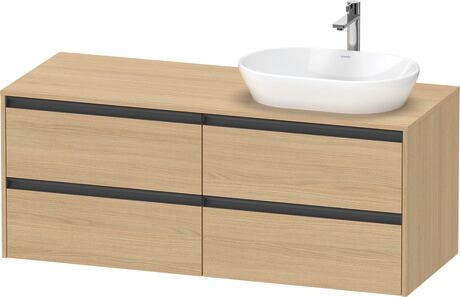 ארון אמבטיה תלוי על הקיר, K24898R30300000 עץ אלון טבעי מאט, עיצוב