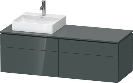Mueble bajo lavabo para encimera, LC4870L38380B00 Gris (Dolomiti) Brillante, Lacado, Distribución interior Integrado/a