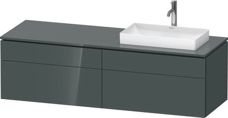 Mueble bajo lavabo para encimera, LC4871R38380B00 Gris (Dolomiti) Brillante, Lacado, Distribución interior Integrado/a