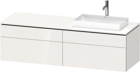 Mueble bajo lavabo para encimera, LC4871R85850B00 Blanco Brillante, Lacado, Distribución interior Integrado/a
