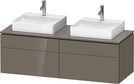 Mueble bajo lavabo para encimera, LC4872B89890B00 Franela gris Brillante, Lacado, Distribución interior Integrado/a