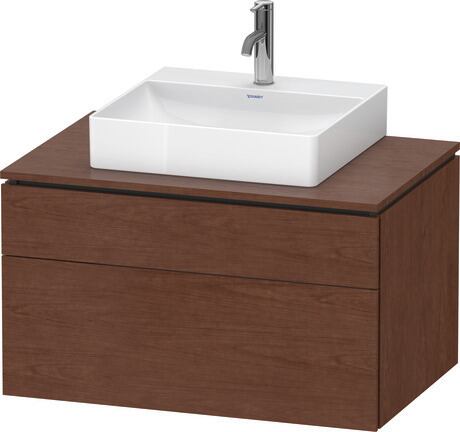 Mueble bajo lavabo para encimera, LC4880013130A00 Nogal americano Mate, Chapa de madera auténtica, Distribución interior Integrado/a