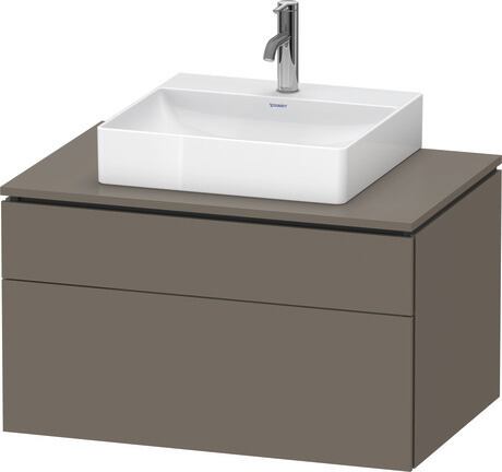 Mueble bajo lavabo para encimera, LC4880090900A00 Franela gris Satén mate, Lacado, Distribución interior Integrado/a