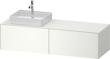 Console vanity unit wall-mounted, WT4864L36367010 White Satin Matt, Lacquer, Interior lighting: Integrated