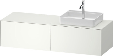 Console vanity unit wall-mounted, WT4864R36367010 White Satin Matt, Lacquer, Interior lighting: Integrated