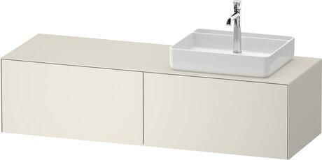 Console vanity unit wall-mounted, WT4864R39397010 Nordic white Satin Matt, Lacquer, Interior lighting: Integrated