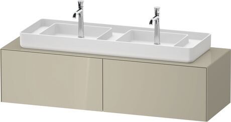 Console vanity unit wall-mounted, WT48660H3H30000 taupe High Gloss, Lacquer
