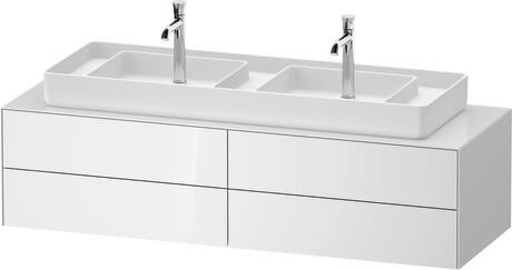 Console vanity unit wall-mounted, WT4869085850000 White High Gloss, Lacquer