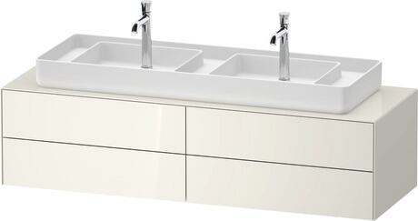 Mueble bajo lavabo para encimera, WT48690H4H40F00 Blanco (nórdico) Brillante, Lacado, Distribución interior Integrado/a
