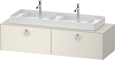 Mueble bajo lavabo para encimera, WT4892039390F00 Blanco (nórdico) Satén mate, Lacado, Distribución interior Integrado/a