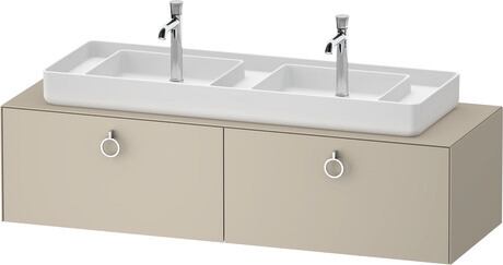 Console vanity unit wall-mounted, WT4892060600000 taupe Satin Matt, Lacquer
