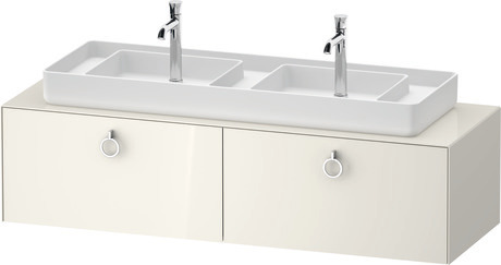 Mueble bajo lavabo para encimera, WT48920H4H40F00 Blanco (nórdico) Brillante, Lacado, Distribución interior Integrado/a
