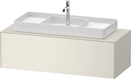 Console vanity unit wall-mounted, WT4977M39397010 Nordic white Satin Matt, Lacquer, Interior lighting: Integrated
