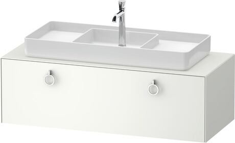Console vanity unit wall-mounted, WT4982M36367010 White Satin Matt, Lacquer, Interior lighting: Integrated