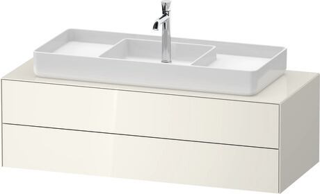 Mueble bajo lavabo para encimera, WT4987MH4H40E00 Blanco (nórdico) Brillante, Lacado, Distribución interior Integrado/a
