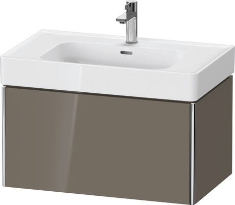 Mueble bajo lavabo suspendido, XS4279089890A00 Franela gris Brillante, Lacado, Distribución interior Integrado/a