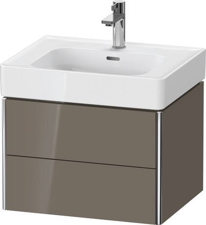 Mueble bajo lavabo suspendido, XS4378089890A00 Franela gris Brillante, Lacado, Distribución interior Integrado/a
