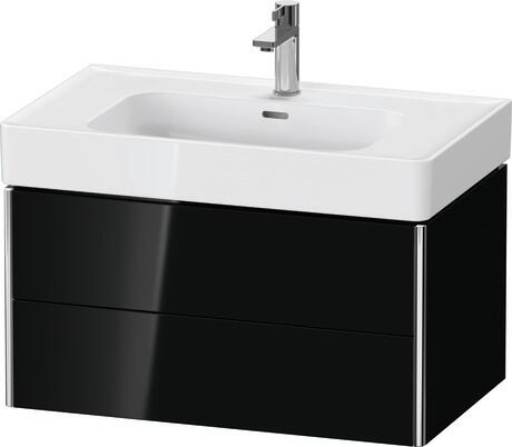 Mueble bajo lavabo suspendido, XS4399040400A00 Negro Brillante, Lacado, Distribución interior Integrado/a