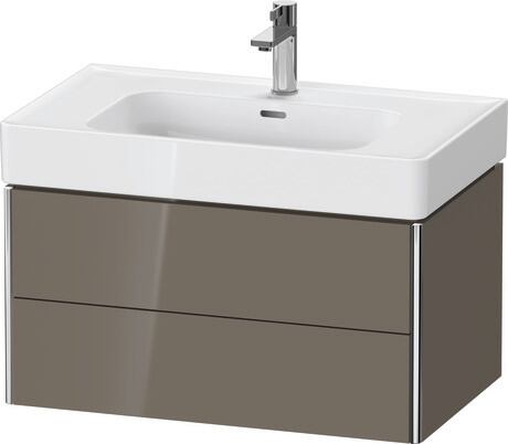 Mueble bajo lavabo suspendido, XS4399089890A00 Franela gris Brillante, Lacado, Distribución interior Integrado/a