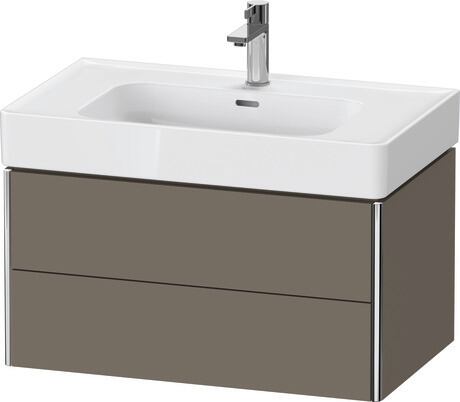 Mueble bajo lavabo suspendido, XS4399090900A00 Franela gris Satén mate, Lacado, Distribución interior Integrado/a