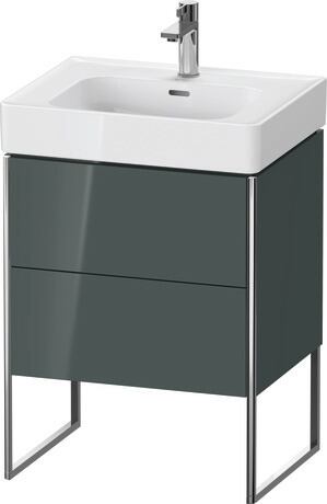 Mueble bajo lavabo al suelo, XS4527038380A00 Gris (Dolomiti) Brillante, Lacado, Distribución interior Integrado/a