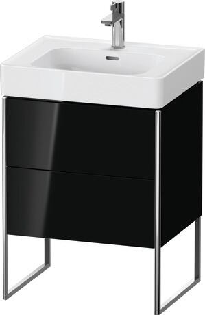 Mueble bajo lavabo al suelo, XS4527040400A00 Negro Brillante, Lacado, Distribución interior Integrado/a
