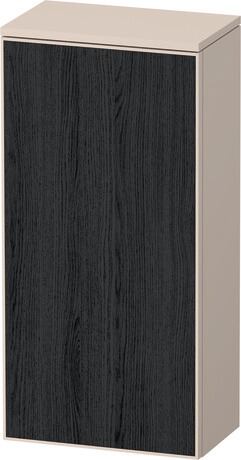 Semi-tall cabinet, ZE1350L16830000 Hinge position: Left, Front: Black oak Matt, Decor, Corpus: taupe Super Matt, Decor