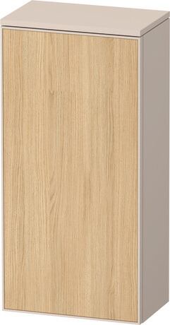 Semi-tall cabinet, ZE1350L30830000 Hinge position: Left, Front: Natural oak Matt, Decor, Corpus: taupe Super Matt, Decor
