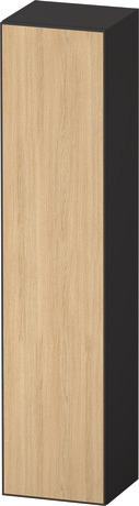 Tall cabinet, ZE1352L30800000 Hinge position: Left, Front: Natural oak Matt, Decor, Corpus: Graphite Super Matt, Decor