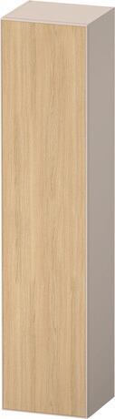 Tall cabinet, ZE1352L30830000 Hinge position: Left, Front: Natural oak Matt, Decor, Corpus: taupe Super Matt, Decor