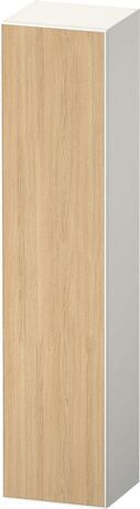 Tall cabinet, ZE1352L30840000 Hinge position: Left, Front: Natural oak Matt, Decor, Corpus: White Super Matt, Decor