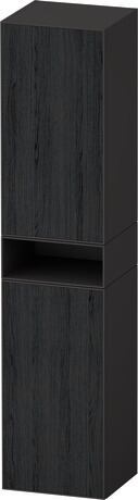 Tall cabinet, ZE1353L16800000 Hinge position: Left, Front: Black oak Matt, Decor, Corpus: Graphite Super Matt, Decor