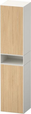 Tall cabinet, ZE1353L30840000 Hinge position: Left, Front: Natural oak Matt, Decor, Corpus: White Super Matt, Decor