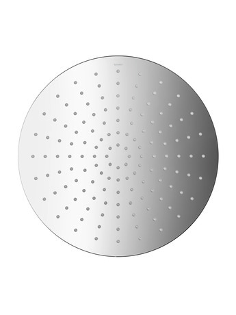 Showerhead 1jet 400, UV0660021010 Type of mounting: Wall installation, Ceiling mount, Round, Diameter of showerhead: 400 mm, Flow rate (3 bar): 25,5 l/min, Chrome High Gloss
