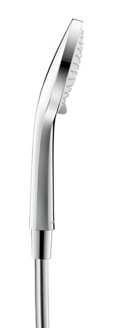 Hand shower 3jet, UV0650015010 Chrome/White, Ø 110 mm, Flow rate (3 bar): 14 l/min