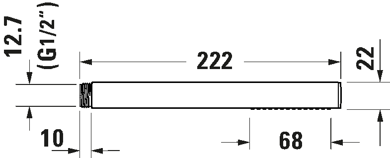 Teleducha tubular 1jet, UV0640002