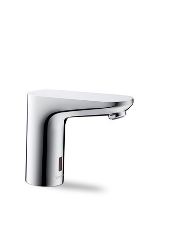 Electronic basin mixer, SE1094009010 Chrome, watertemperature pre-adjustable, Height: 138 mm, Spout reach: 122 mm, Touchless, Electronic control: battery supply, Connection type for water supply connection: Flexible connecting hoses, Dimension of connection hose: 3/8