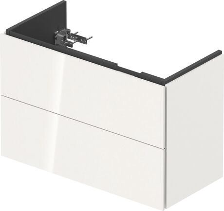 Vanity unit wall-mounted, LC625702222 White High Gloss, Decor