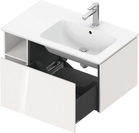 Vanity unit wall-mounted, LC619202222 White High Gloss, Decor
