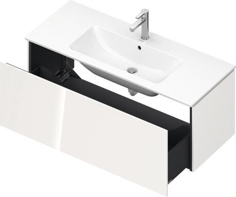 Vanity unit wall-mounted, LC614302222 White High Gloss, Decor