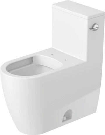One-piece toilet, 2185010082 White High Gloss, Single Flush, Flush water quantity: 4,8 l, Flush operation position: Right