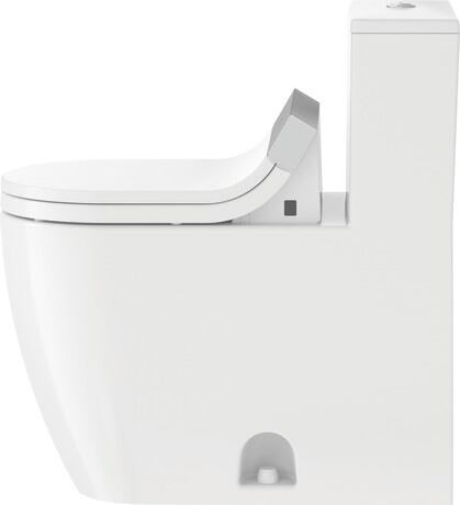Inodoro de una pieza para asiento de lavado, 2173510085 Blanco Brillante, Single Flush, Cantidad agua de descarga: 4,8 l, Posición del accionamiento de la cisterna: superior