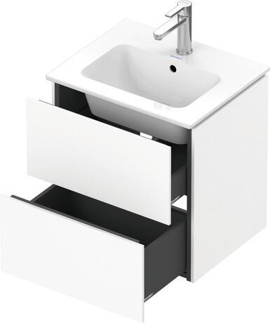 Meuble sous lavabo suspendu, LC621801818 Blanc mat, Décor