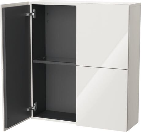 Semi-tall cabinet, LC116702222 White High Gloss, Decor