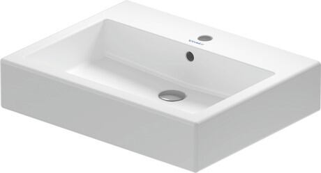 Washbasin, 0454600000 White High Gloss, Number of washing areas: 1 Middle, Number of faucet holes per wash area: 1 Middle, Overflow: Yes