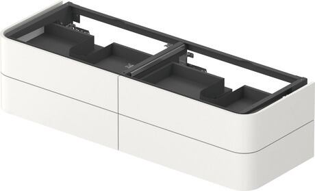 Console vanity unit wall-mounted, HP4974B3636 White Satin Matt, Lacquer
