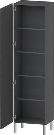 Linen Cabinet, LC1181L4949 Hinge position: Left, Graphite Matte, Decor