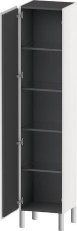 Tall cabinet, LC1180L2222 Hinge position: Left, White High Gloss, Decor