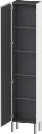 Tall cabinet, LC1170L2222 Hinge position: Left, White High Gloss, Decor