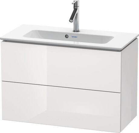 Vanity unit wall-mounted, LC625702222 White High Gloss, Decor